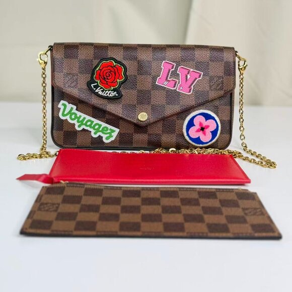 Louis Vuitton Damier Ebene Limited Edition Felicie Shoulder Bag Crossbody Style - Picture 2 of 10